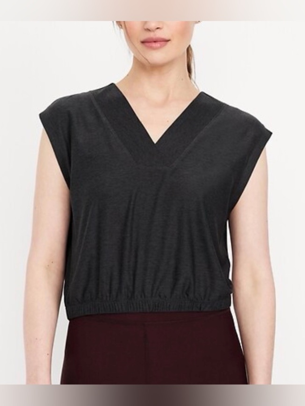 *4/$20* Old Navy CloudMotion V-Neck Tank, Black, sz L Tall